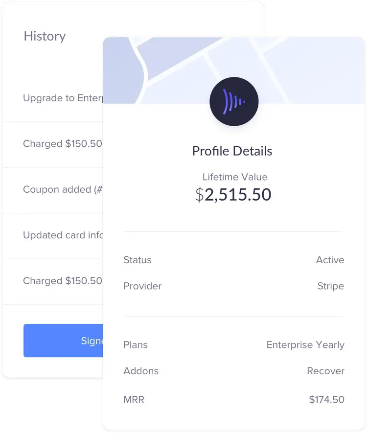 Customer profiles packed with details.