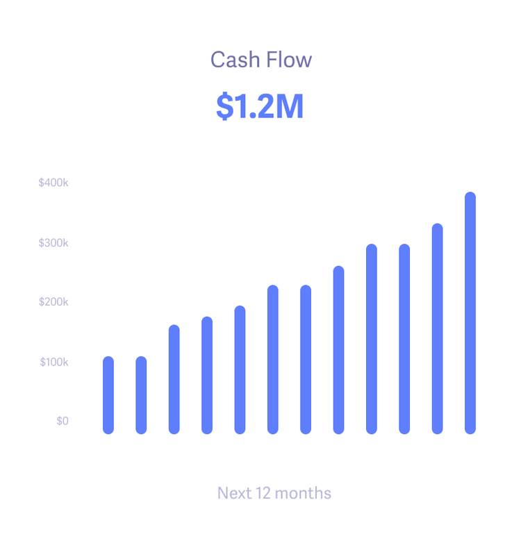Cash flow forecast screenshot